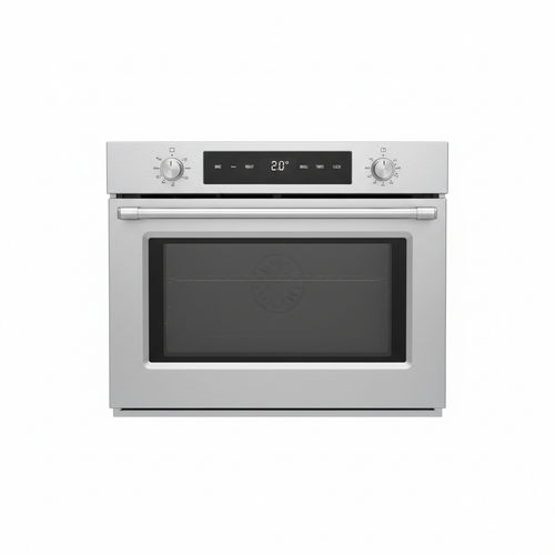 Sleek modern conventional kitchen oven with stainless steel finish